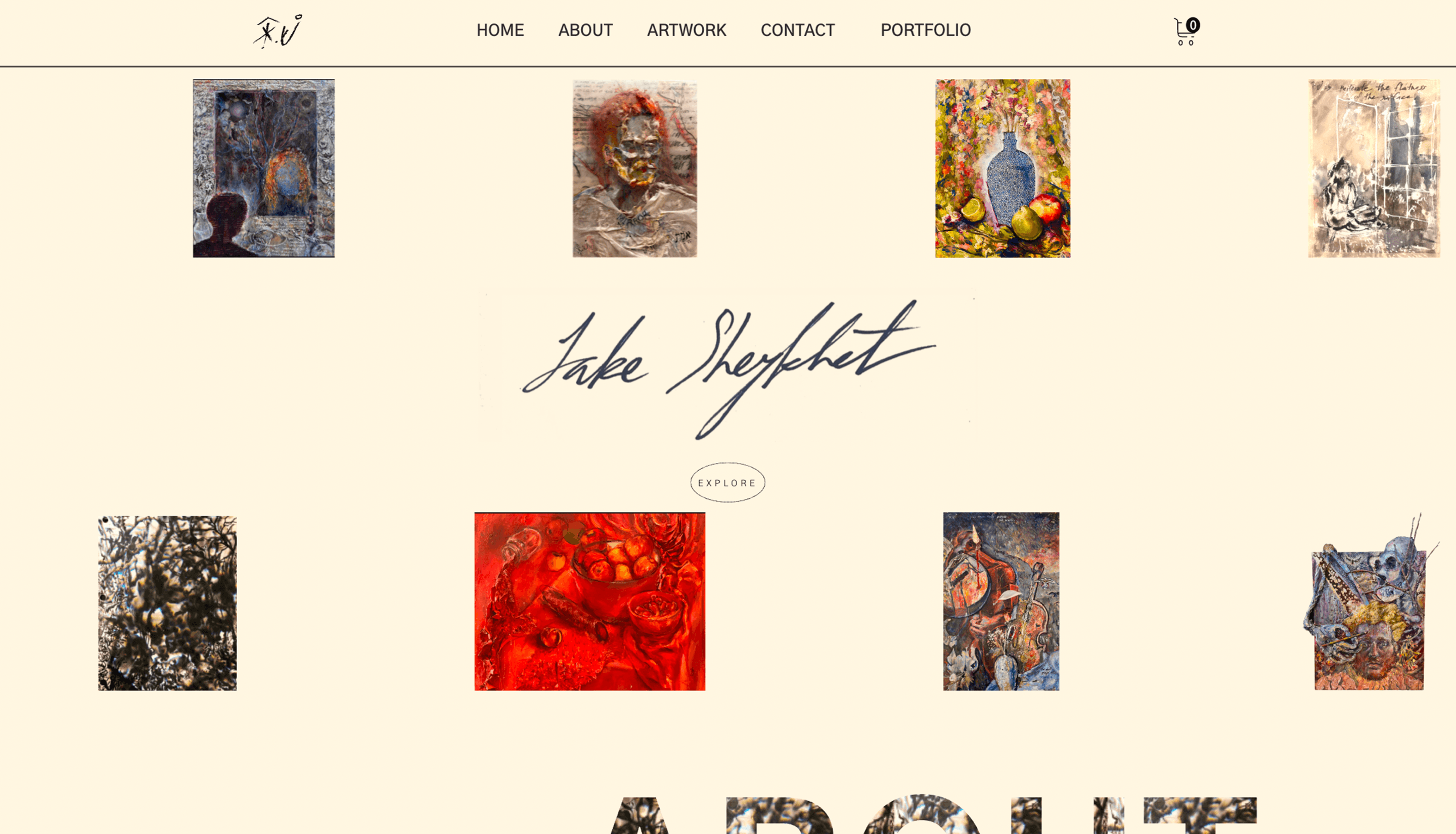 Jake Sheykhet Art - Webflow Ecommerce Project